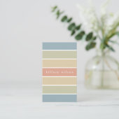 Soft colours palette stripes geometric retro 名刺 (スタンド正面)