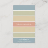 Soft colours palette stripes geometric retro 名刺 (裏面)