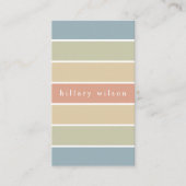 Soft colours palette stripes geometric retro 名刺 (正面)