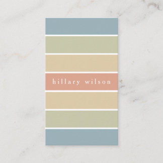 Soft colours palette stripes geometric retro 名刺