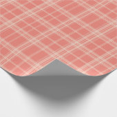 Soft Coral Plaid ラッピングペーパー (角)