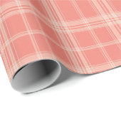 Soft Coral Plaid ラッピングペーパー (ロールコーナー)