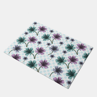 Soft Cottagecore Floral Pattern | Pastel Aesthetic ドアマット