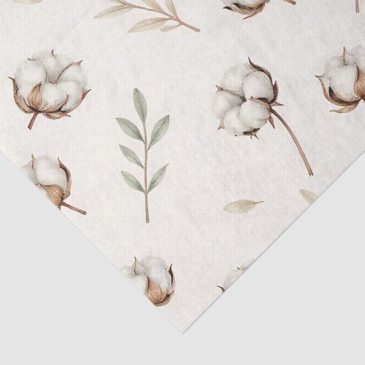 Soft Cotton Blossom Botanical Pattern 薄葉紙 (詳細)