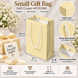Soft Cream Elegant Minimalist Gift Packaging スモールペーパーバッグ