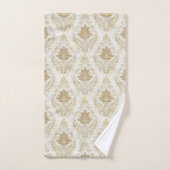 Soft Cream Towels Victorian Damask Bath Accent バスタオルセット (ハンドタオル)