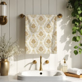 Soft Cream Towels Victorian Damask Bath Accent バスタオルセット