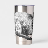 Soft curl in festive calm 保温保冷タンブラー (左面)