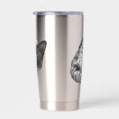 Soft curl in festive calm 保温保冷タンブラー (右面)