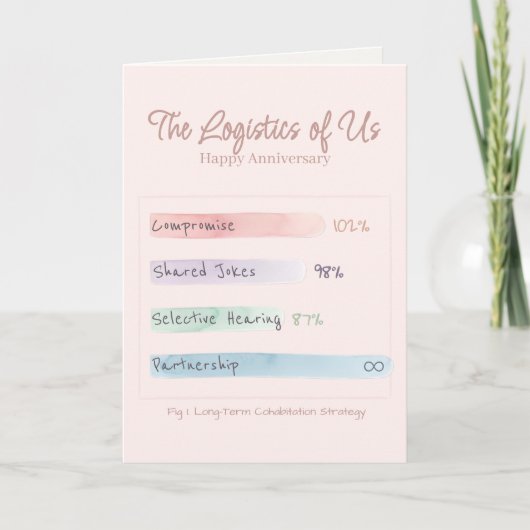 Soft Data | By the Numbers | Blush Anniversary カード (正面)