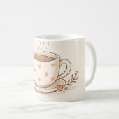 Soft days, cozy thoughts - Cute Coffee Cup Art コーヒーマグカップ (正面右)