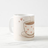 Soft days, cozy thoughts - Cute Coffee Cup Art コーヒーマグカップ (正面左)