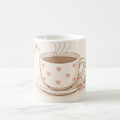 Soft days, cozy thoughts - Cute Coffee Cup Art コーヒーマグカップ (中央)