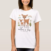 Soft Deer Mom Baby First Mothers Day Art Style Tシャツ (正面)