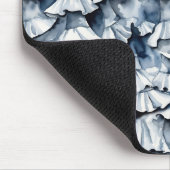 Soft Denim Blue Watercolor Ruffles マウスパッド (コーナー)