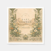 Soft Desert Wildflowers Baby Shower スタンダードカクテルナプキン (正面)