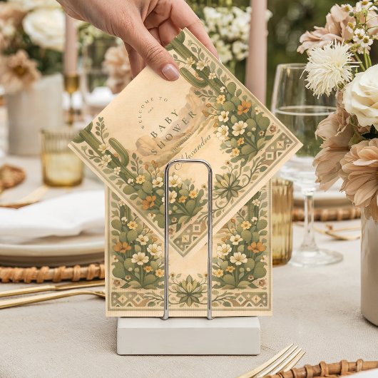 Soft Desert Wildflowers Baby Shower スタンダードカクテルナプキン