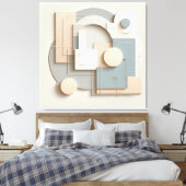 Soft Dimensional Arcs キャンバスプリント (インサイチュ (寝室))