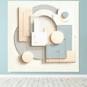 Soft Dimensional Arcs キャンバスプリント (インサイチュ (ウッドフロア))