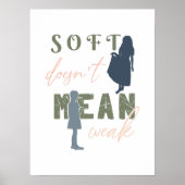 Soft Doesn’t Mean Weak Vertical Affirmation ポスター (正面)