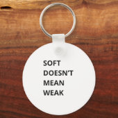 SOFT DOESN'T MEAN WEAK キーホルダー (裏面)