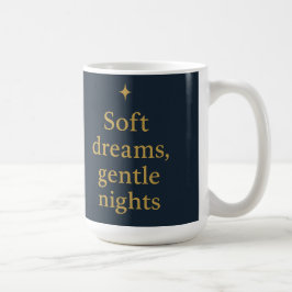 Soft Dreams, Gentle Nights – Minimalist Night コーヒーマグカップ