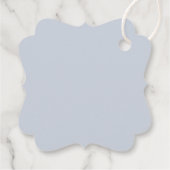 Soft Dusty Blue Love Is Sweet Wedding フェイバータグ (裏面)