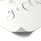 Soft Dusty Blue Wedding Cards and Gifts Sign ポスター (角)