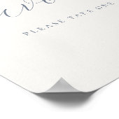 Soft Dusty Blue Wedding Favors Sign Poster ポスター (角)
