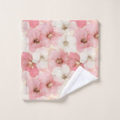 Soft Dusty Rose & Gold Flowers Towel Personalized  バスタオルセット (ウォッシュタオル)