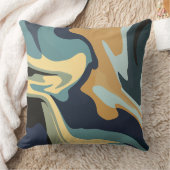 Soft Earthy Swirls in Calm Tones クッション (ブランケット)