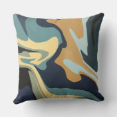 Soft Earthy Swirls in Calm Tones クッション (裏面)