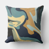 Soft Earthy Swirls in Calm Tones クッション (正面)