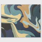 Soft Earthy Swirls in Calm Tones ラッピングペーパー (フラット)