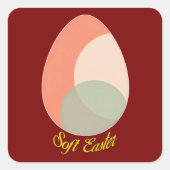 Soft Easter – Pastel Egg Illustration -Autocolante スクエアシール (正面)