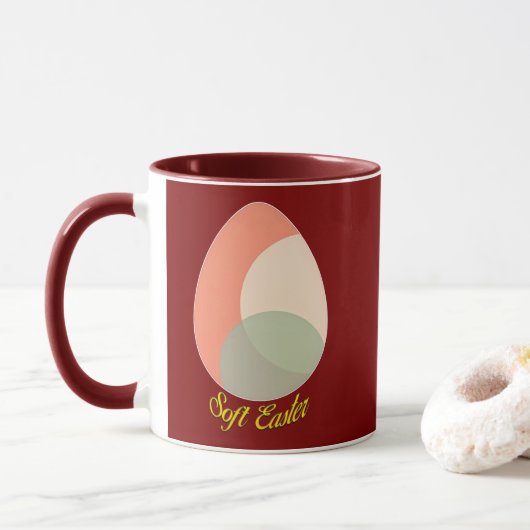 Soft Easter – Pastel Egg Illustration - caneca マグカップ (ドーナツ)