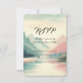 Soft Echoes of the Mountains Wedding 出欠カード (正面)