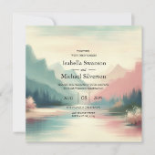 Soft Echoes of the Mountains Wedding 招待状 (正面)