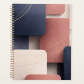 Soft edged-cubes with metallic accents AI art  プランナー手帳 (正面)