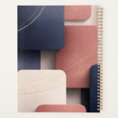 Soft edged-cubes with metallic accents AI art  プランナー手帳 (裏面)