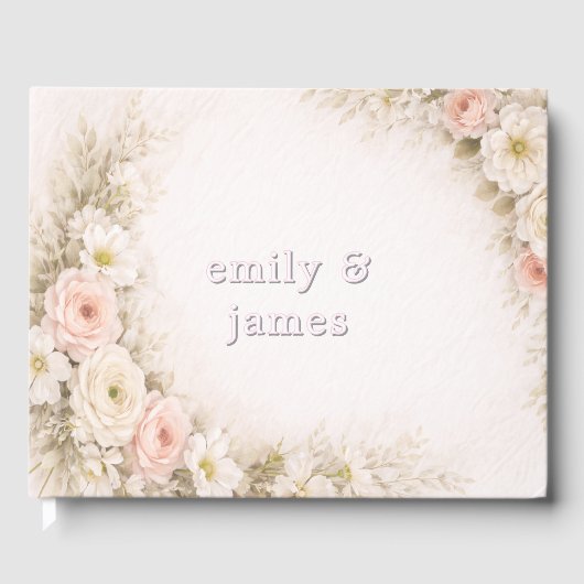 Soft Editorial Botanical Wedding ゲストブック (正面)