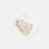 Soft Editorial Botanical Wedding スタンダードカクテルナプキン (角)