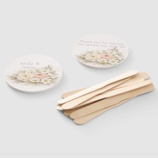 Soft Editorial Botanical Wedding ハンドファン (組立なし)