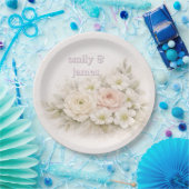 Soft Editorial Botanical Wedding ペーパープレート (パーティー)