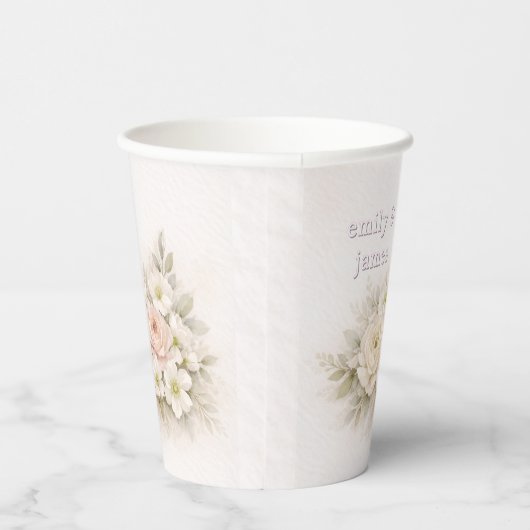 Soft Editorial Botanical Wedding 紙コップ (右)