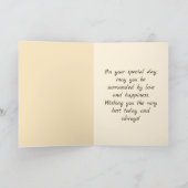 Soft Empress Brown Birthday Card カード (内部)