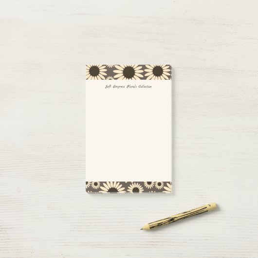 Soft Empress Florals Brown ポストイット (デスク上)