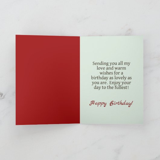 Soft Express Florals Velvet Birthday カード (内部)