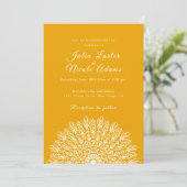 Soft Feather Dry Pampas Grass Mandala Wedding 招待状 (スタンド正面)