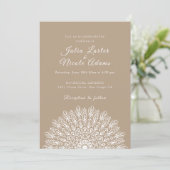 Soft Feather Dry Pampas Grass Mandala Wedding 招待状 (スタンド正面)